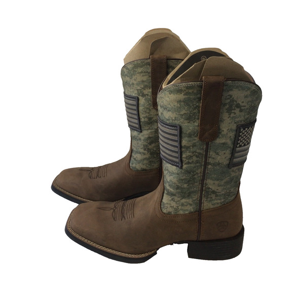 Ariat Mens Sport Patriot Western Boot Distressed Brown Sage Camo Size 8.5 main image 7